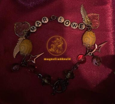 Christopher Marlowe / Van Gogh sunflowers inspired chain bracelet {comission}