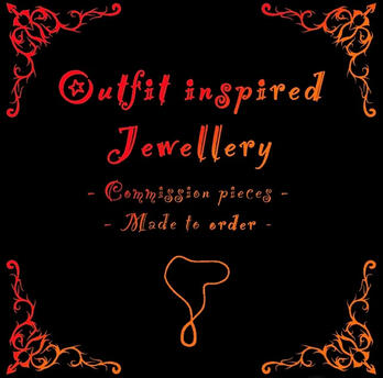 Outfit/Clothing inspired matching jewellery commissions custom jewellery