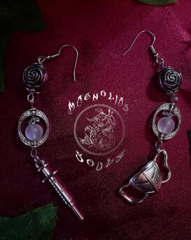 Identity V - embalmer long dangle earrings {commission}